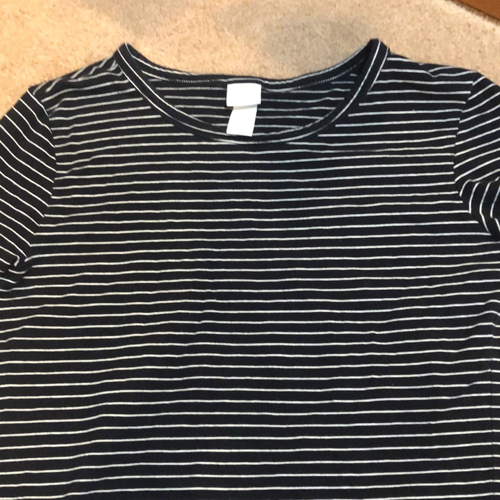 h&m striped tee